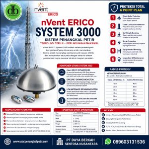 Penangkal Petir nVent ERICO System 3000:  Berbasis CVM & Low Impedance