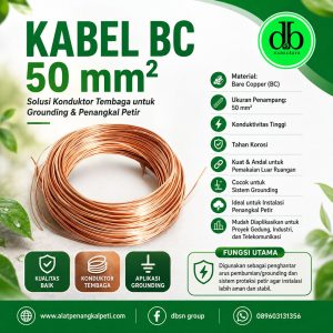 Kabel BC 50 mm² untuk Penangkal Petir dan Grounding System