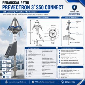 Penangkal Petir Indelec Prevectron 3 S50 - buatan Perancis