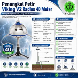Penangkal Petir Viking V2 – Solusi Proteksi Petir Aktif