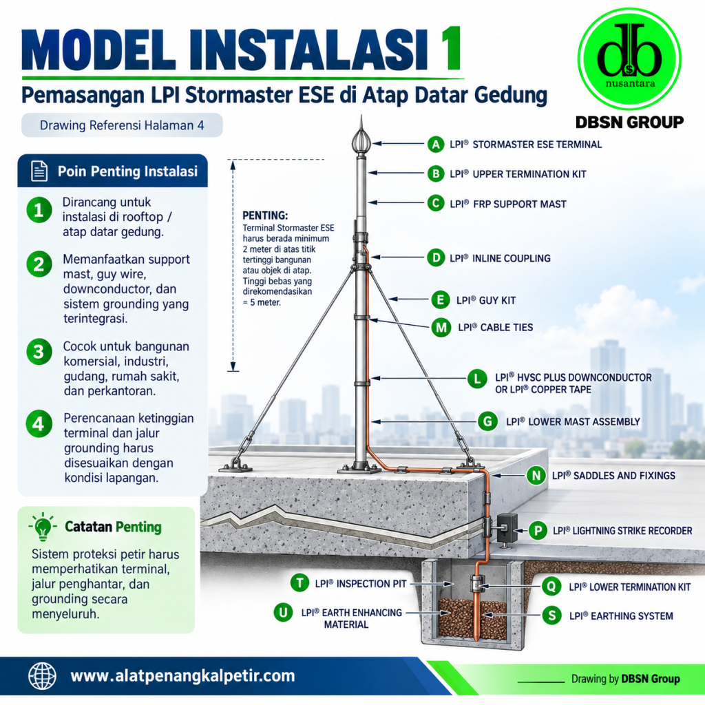 Installasi di atas gedung
